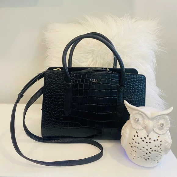 RADLEY LONDON Brand New Black Genuine Leather Crossbody Shoulder Bag - Picture 2 of 15
